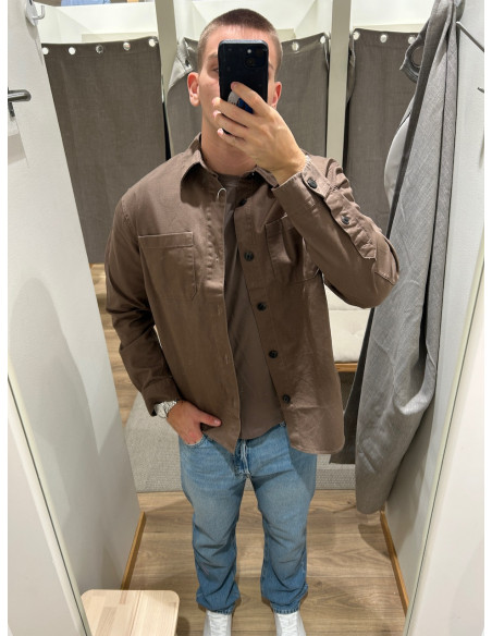 SLMTRAVIS TWILL OVERSHIRT LS NOOS