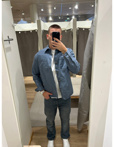 SLMTRAVIS TWILL OVERSHIRT LS NOOS