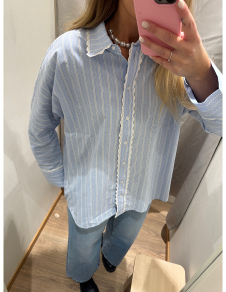 ONLOSIRIS LS STRIPED LACE SHIRT