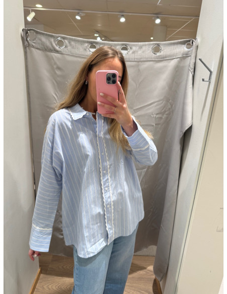 ONLOSIRIS LS STRIPED LACE SHIRT