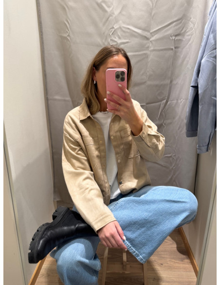 JDYJULLE L/S FAKE SUEDE SHIRT JRS NOOS