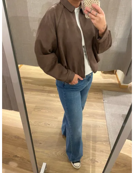 JDYCORA L/S FAUX SUEDE BOMBER