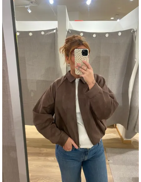 JDYCORA L/S FAUX SUEDE BOMBER