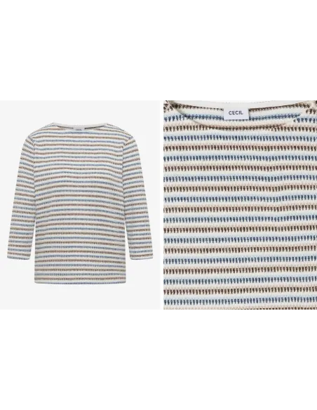 Cecil multistripe top
