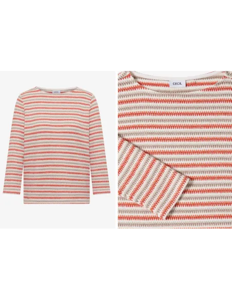 Cecil multistripe top