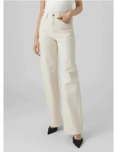 VMTESSA HR WIDE JEANS ECRU