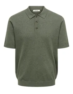 ONSLOUI REG 12 SS MEL POLO KNIT NOOS