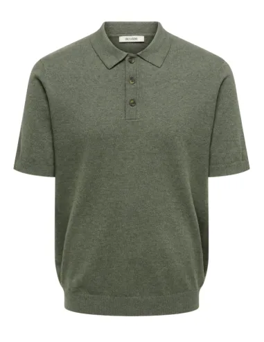 ONSLOUI REG 12 SS MEL POLO KNIT NOOS
