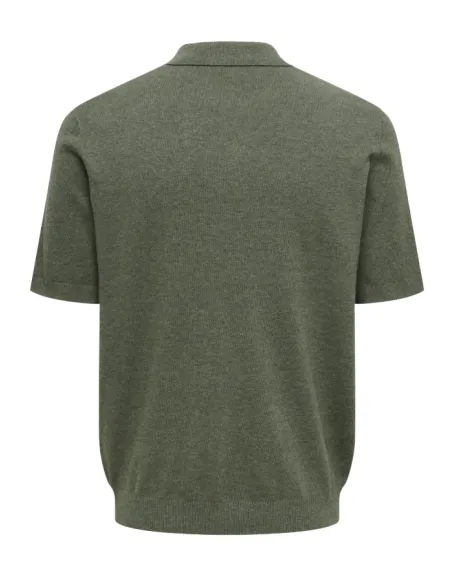 ONSLOUI REG 12 SS MEL POLO KNIT NOOS