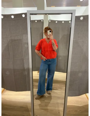 OBJSAGGIA RE SS V-NECK KNIT CARDIGAN