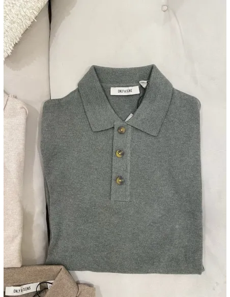 ONSLOUI REG 12 SS MEL POLO KNIT NOOS