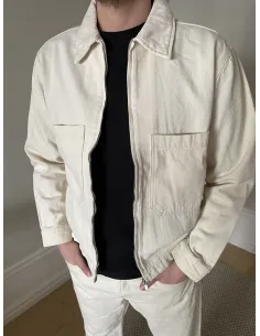 ONSCASSEL ECRU DENIM JACKET