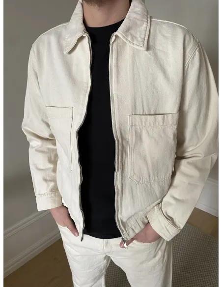 ONSCASSEL ECRU DENIM JACKET