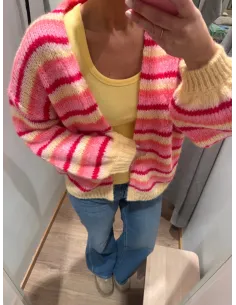 VMMAYBE STRIPE LS OPEN CARDIGAN NOOS 2