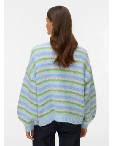 VMMAYBE STRIPE LS OPEN CARDIGAN NOOS