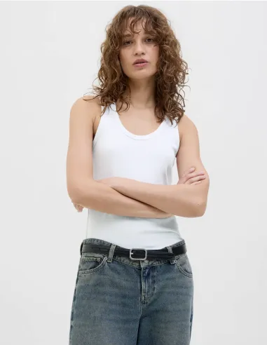 JXFRIDA SL U-NECK TOP JRS NOOS