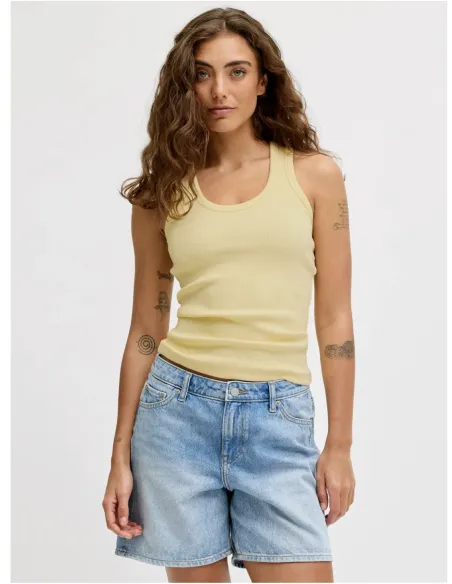 JXFRIDA SL U-NECK TOP JRS NOOS