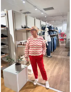 VIWAVE O-NECK LS POINTELLE KNIT TOP-NOOS 2