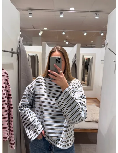 JXBILLIE LOOSE LS STRIPE SWEAT