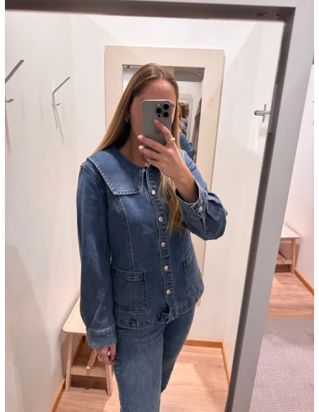 OBJIVY L/S RE DENIM SHIRT