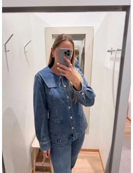 OBJIVY L/S RE DENIM SHIRT