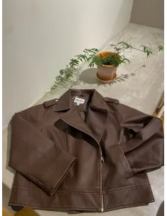 PCJOSIE COATED BIKER JACKET