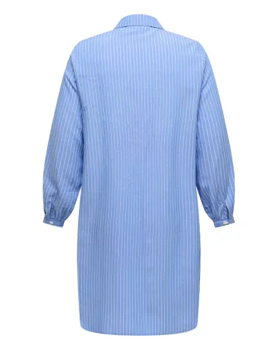 CARDEA 3/4 V-NECK KNEE DRESS STRIPE