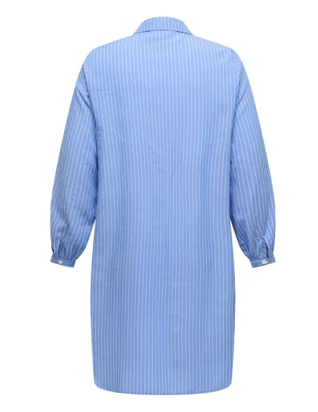 CARDEA 3/4 V-NECK KNEE DRESS STRIPE