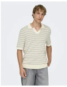 ONSTILO LIFE REG SS SPLIT NECK KNIT NOOS