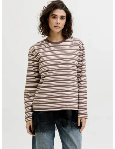 JXSOPHIA BOXY LS STRIPE TEE