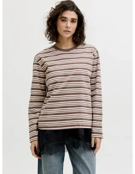 JXSOPHIA BOXY LS STRIPE TEE