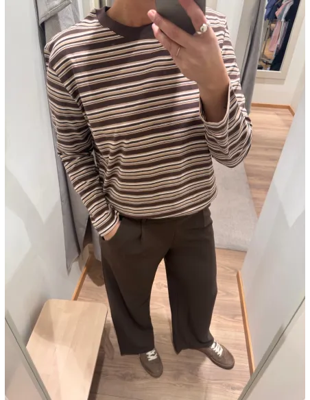 JXSOPHIA BOXY LS STRIPE TEE