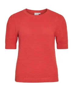 VIDALO O-NECK S/S KNIT TOP/SU - NOOS 2