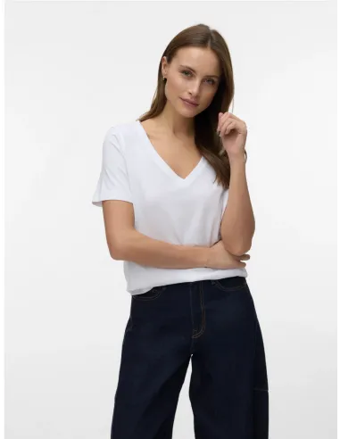 VMPAULINA V-NECK TSHIRT