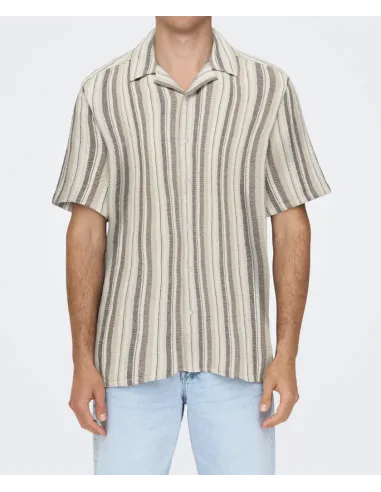 ONSTREV LIFE REG STRUC STRIPE SHIRT