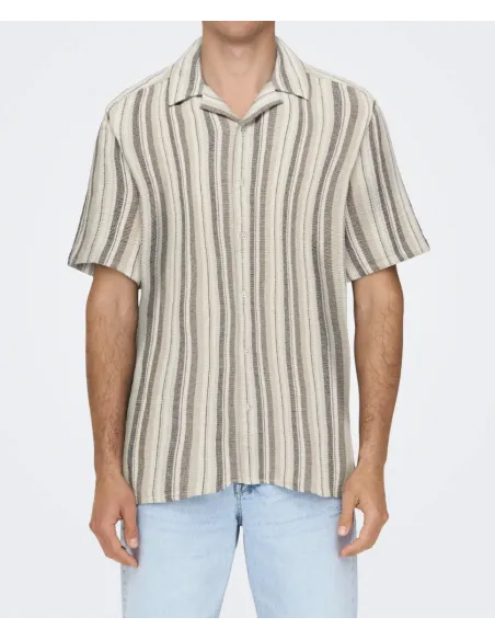 ONSTREV LIFE REG STRUC STRIPE SHIRT