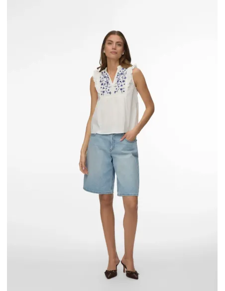 VMHANNAH EMB SL TOP WVN NOOS