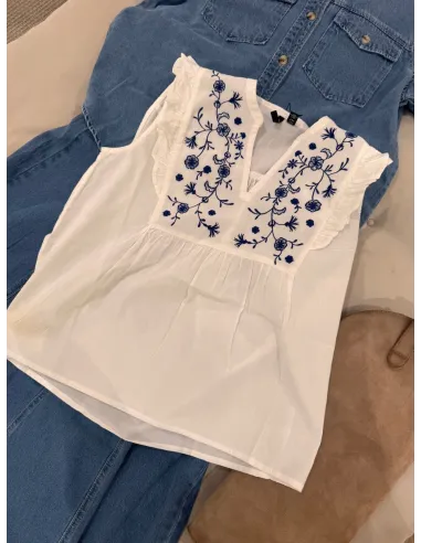 VMHANNAH EMB SL TOP WVN NOOS