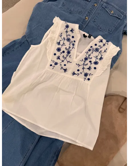 VMHANNAH EMB SL TOP WVN NOOS