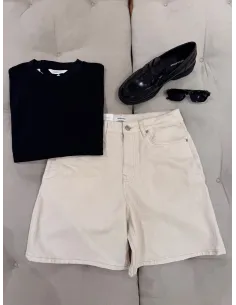 SLMLOOSE ALEX SUMMER ECRU 611 DNM SHORTS