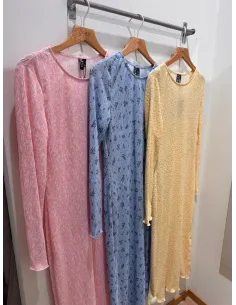 PCFLORA LS MIDI DRESS