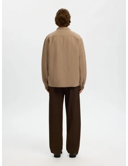 SLH-LEROY LINEN BLEND OVERSHIRT LS NOOS