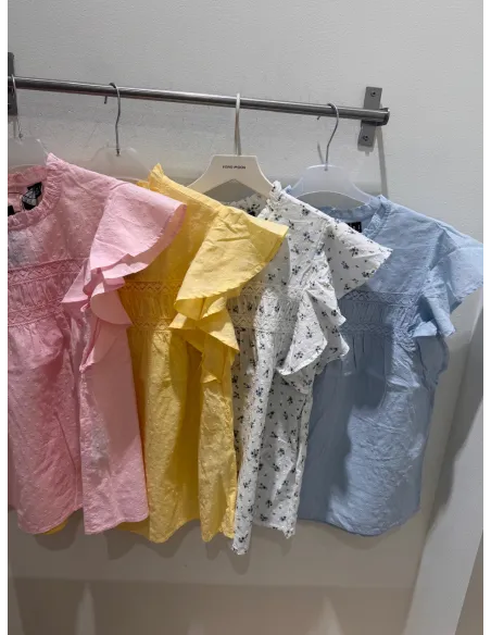 VMTRINE SL LACE TOP WVN NOOS