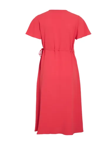 VILOVIE WRAP MIDI DRESS