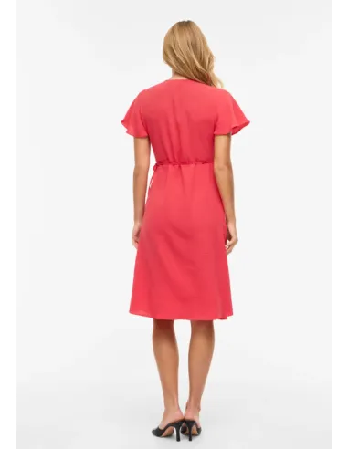 VILOVIE WRAP MIDI DRESS