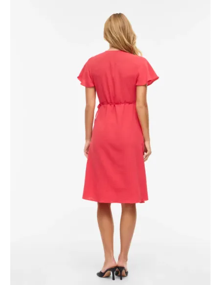 VILOVIE WRAP MIDI DRESS