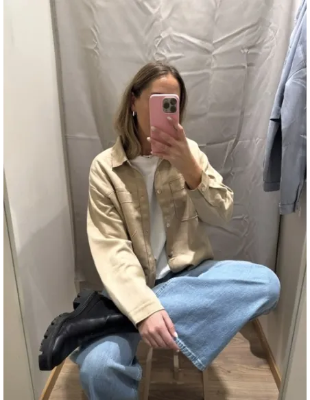 JDYJULLE L/S FAKE SUEDE SHIRT JRS NOOS