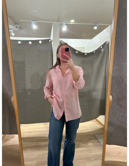 PCMELIA LS LOOSE SHIRT WVN NOOS