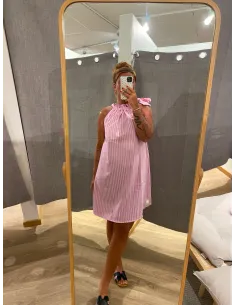 PCMILES SL BOW SHORT DRESS