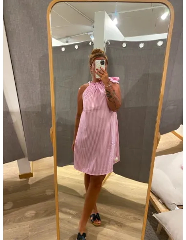 PCMILES SL BOW SHORT DRESS